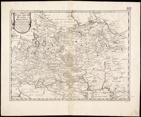 A new map of Russia or Moscovie divided into its Kingdoms, Dukedoms, Principalities, Provinces, &c