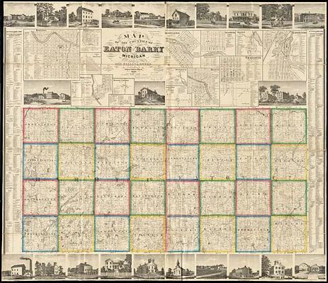 Map of the counties of Eaton and Barry, Michigan