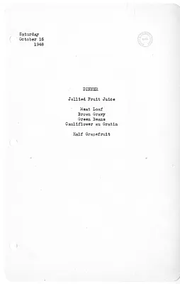 White House Dinner Menu