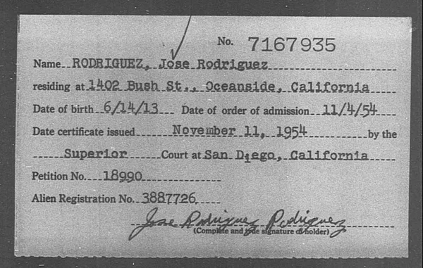 Rodriguez, Jose Rodriguez - 1954
