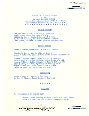 Meeting of the One Hundred Twenty-Sixth Meeting of the National Security Council