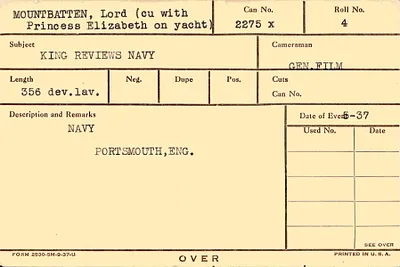 Personalities: Mountbatten, Lord – Myun Chang, Dr. John