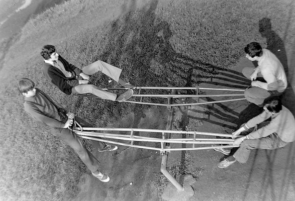 Boys Playing on Seesaw, Hungary 1969