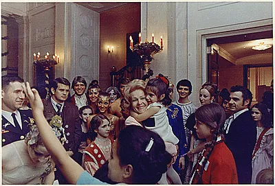First Lady Pat Nixon Nixon Hosting the Christmas Party for the Children of the Diplomatic Corps