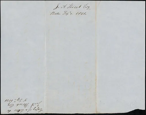 Copy of a letter from Samuel Warner to J. A. Street, 2 September 1851