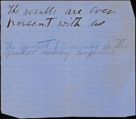 [Victoria Woodhull Martin] autograph note, [Bredon's Norton, Worcestershire, Eng.?], approximately 1901-1927