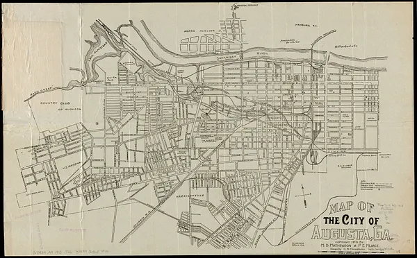 Map of the city of Augusta, Ga