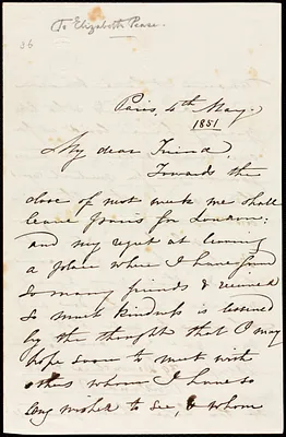 Letter from Maria Weston Chapman, Paris, [France], to Elizabeth Pease Nichol, 4th May 1851