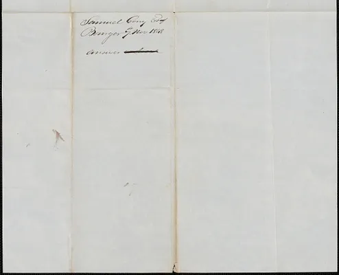 Samuel Cony to George Coffin, 7 November 1848