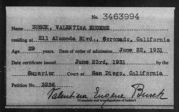 Busck, Valentina Eugene - 1931