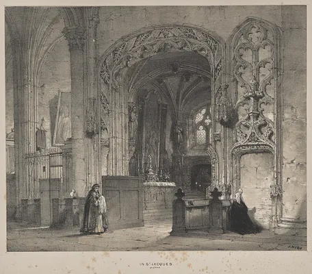 Architecture of the Middle Ages:  Chapel in St. Jacques, Dieppe