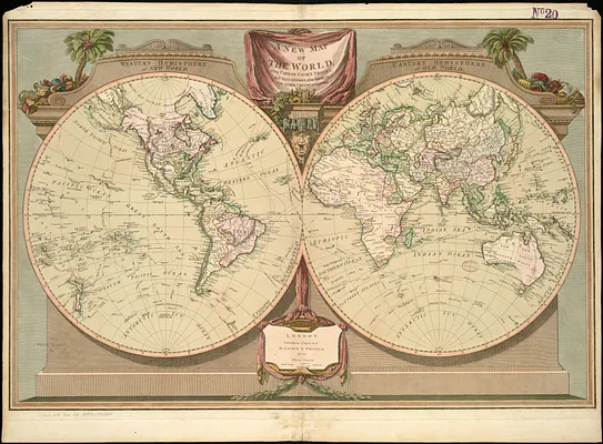 A new map of the world, with Captain Cook's tracks, his discoveries and those of the other circumnavigators
