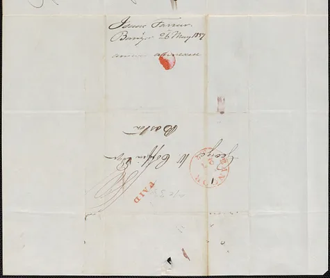 Isaac Farrar to George Coffin, 26 May 1837