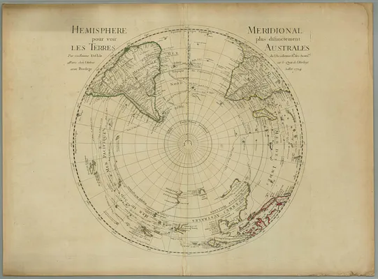 Atlas Page Showing Antarctic Region