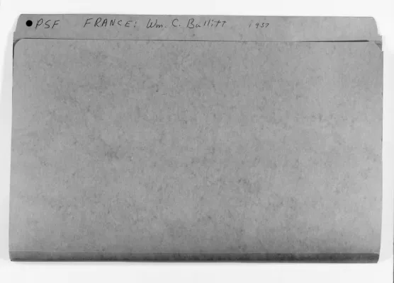France - Bullitt, William C., 1937