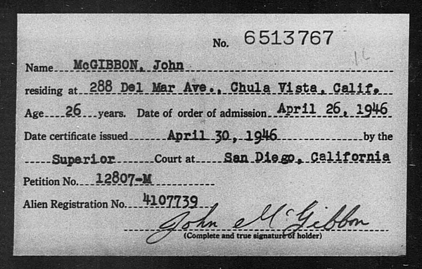 McGibbon, John - 1946