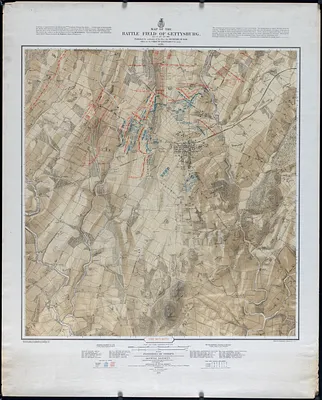 Map of the Battle Field of Gettysburg