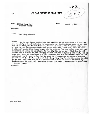 Cross Reference Memorandum