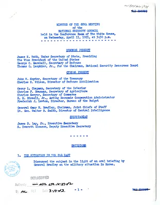 Minutes of the Eighty-Eighth Meeting of the National Security Council