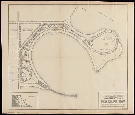 Preliminary study of a plan for a Pleasure Bay between Dorchester Point and Castle Island