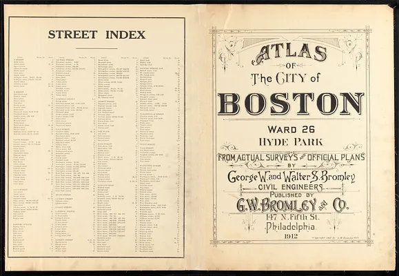 Atlas of the city of Boston : ward 26, Hyde Park