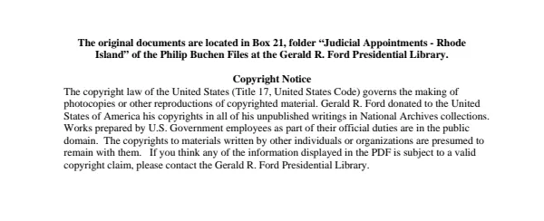 Judicial Appointments - Rhode Island