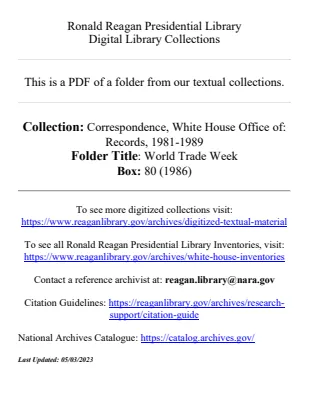 World Trade Week [1986]