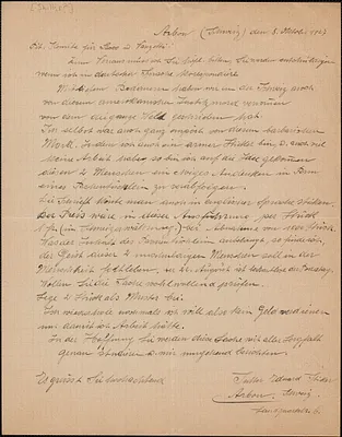 Sutter Edward Shiker autograph letter signed, in German, to Sacco-Vanzetti Defense Committee, [Arbon, Switzerland?], October 8, 1927