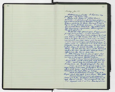 Handwritten journal entry for January 24, 1969