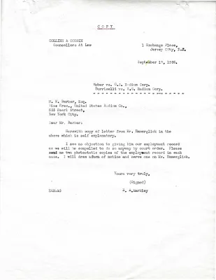 Letters Sent to H.H. Barker, September 17, 1935