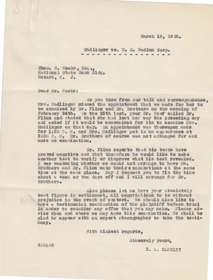 Letters Sent to Chas. W. Weeks [Charles W. Weeks], March 16, 1932