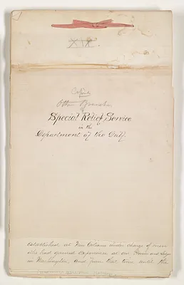 Draft Copy of Chapter XIX: Other Branches of Special Relief Service in the Department of the Gulf (Copied)