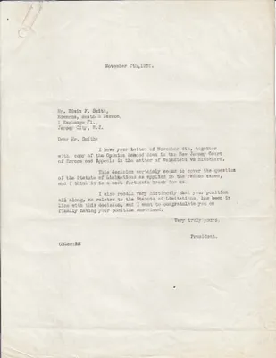 Letters Sent to Edwin F. Smith, November 7, 1932