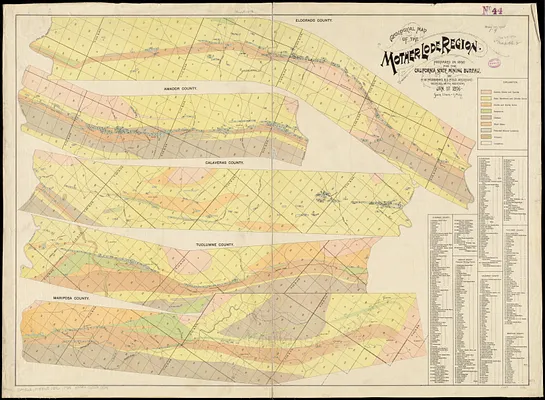 Geological map of the Mother Lode region