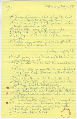Office Log for Gerald R. Ford’s Grand Rapids Office