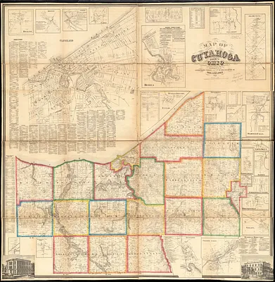 Map of Cuyahoga County, Ohio