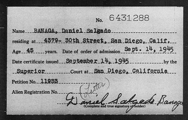 Banaga, Daniel Salgado - 1945