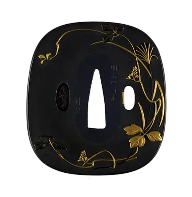 Tsuba with Autumn Grasses