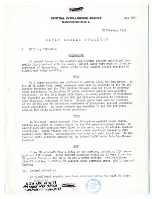 Memorandum, Daily Korean Bulletin