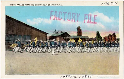 Dress Parade, "Marine Barracks," Quantico, VA.