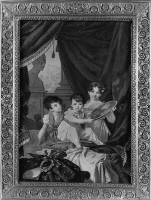 Three Children of General Junot with Portrait