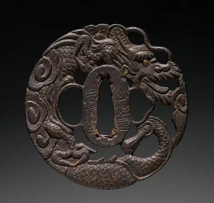 Sword Guard (Tsuba) with Dragon