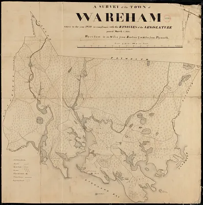 Plan of Wareham, surveyor's name not given, dated 1830