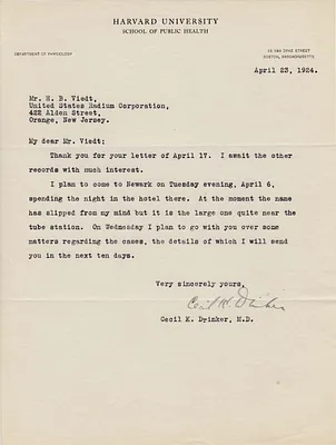 Letters Received to H.B. Viedt, April 23, 1924