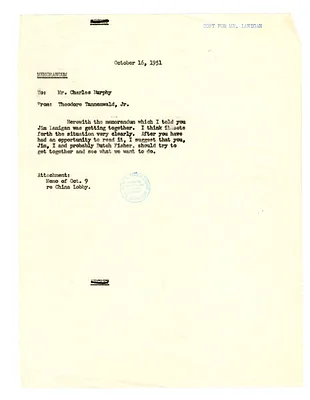 Memorandum to Charles Murphy from Theodore Tannenwald, Jr.