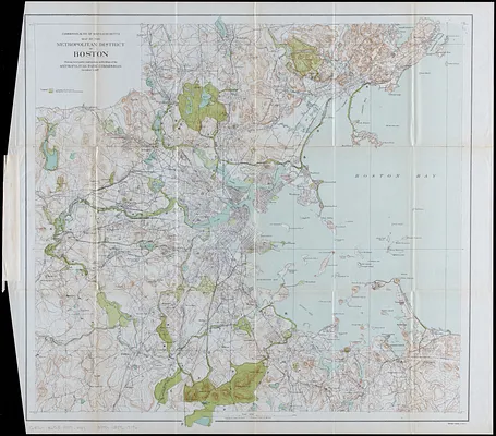 Map of the metropolitan district of Boston