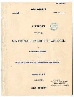 National Security Council Report 68/2, Report to the National Security Council by the Executive Secretary on United States Objectives and Programs for National Security