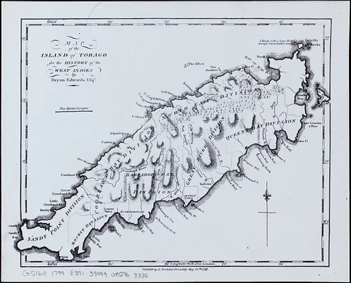 Map of the island of Tobago for the History of the West Indies