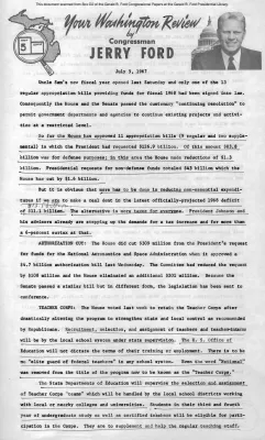 Ford Newsletter, July-September 1967