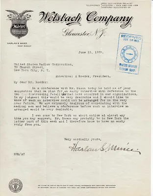 Letters Received to A. Roeder, June 15, 1925